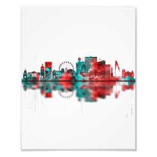 Impression Photo Geneva Switzerland Skyline