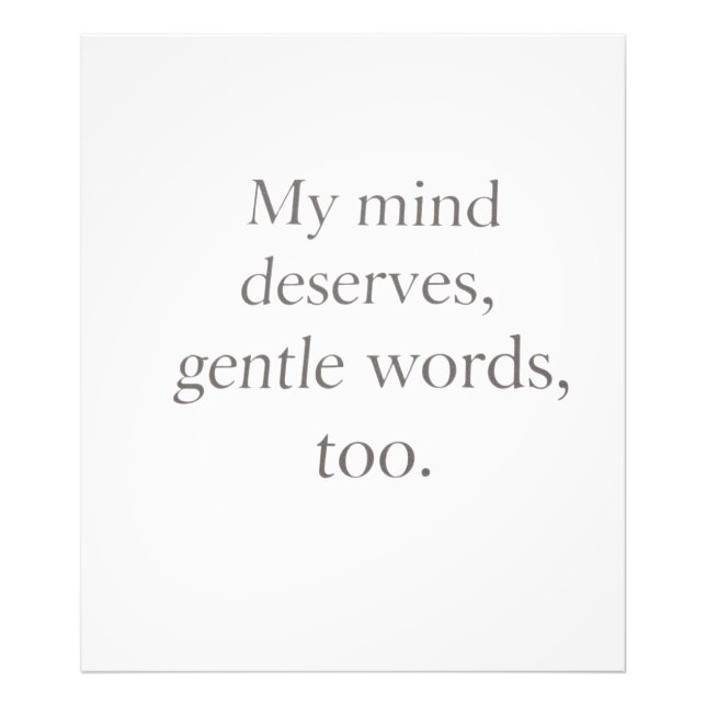 Impression Photo Gentle Words Self-Care Quote  (Devant)