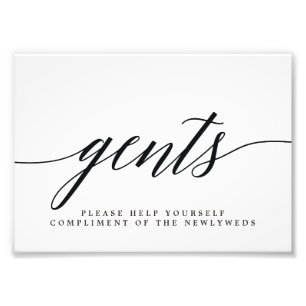 Impression Photo Gents Salle de bain Mariage Signer Choisir Votre T