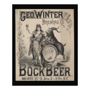 Impression Photo Géo. Winter Brewing Co. bock beer. Brasserie 55th