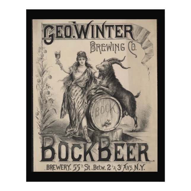 Impression Photo Géo. Winter Brewing Co. bock beer. Brasserie 55th  (Devant)