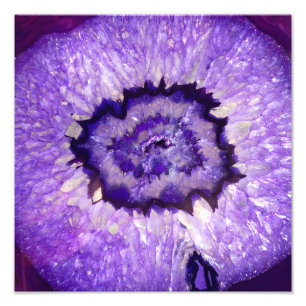 Impression Photo Géode d'agate violet tombé