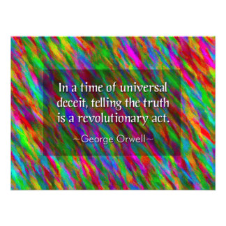 Impression Photo George Orwell : Affiche universelle sur la tromper