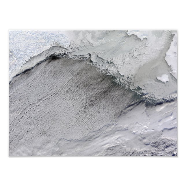 Impression Photo Glace marine et rues nuageuses dans la mer de Béri (Devant)