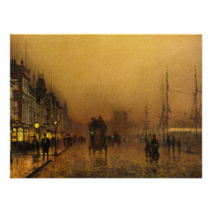 Impression Photo Glasgow Docks, 1880 par John Atkinson Grimshaw