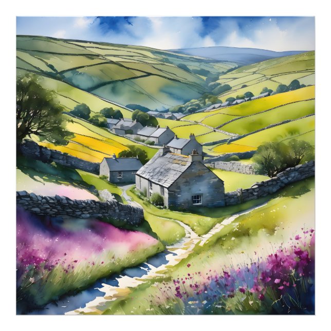 Impression Photo "Glen Garlands" Paysage Yorkshire Dales Scène (Devant)