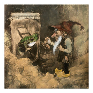 Impression Photo "Gnome and Frog in a Jar" de Heinrich Schlitt