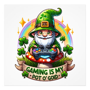 Impression Photo Gnome de joueur de la Saint-Patrick
