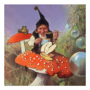 Impression Photo « Gnome soufflant des bulles » de Heinrich Schlitt