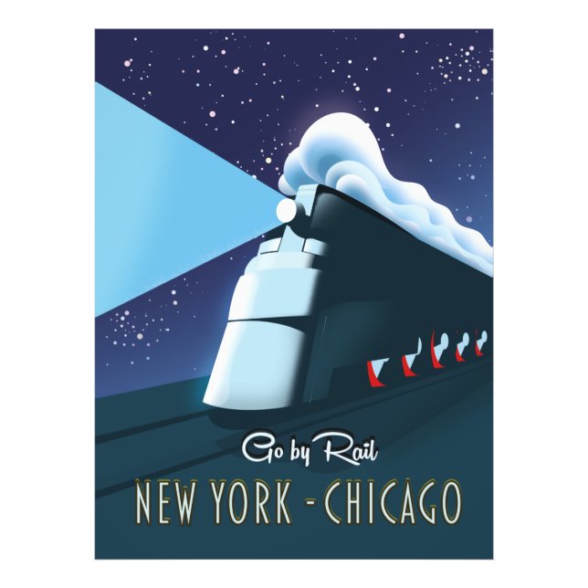 Impression Photo "Go by rail" New York - Chicago (Devant)