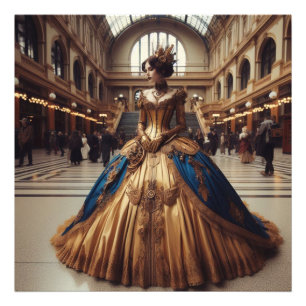 Impression Photo Gold Princess Steampunk Victorian Industrial