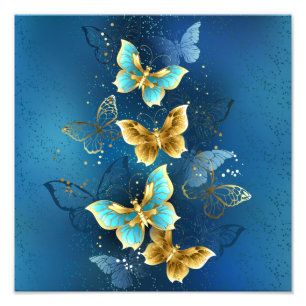 Impression Photo Golden butterflies