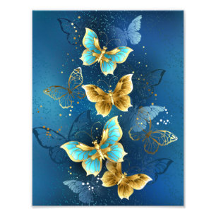 Impression Photo Golden butterflies