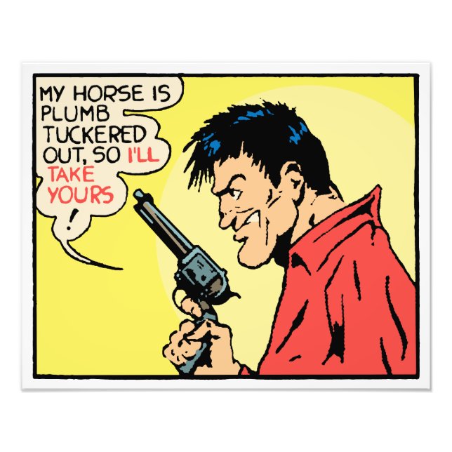 Impression Photo Golden Era Cowboy Cool • Outlaw Western Pop Art (Devant)