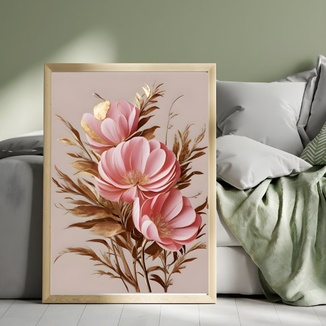 Impression Photo Golden Peony Elegance (Créateur téléchargé)