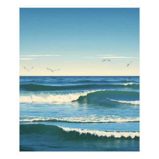 Impression Photo Golven Dansende sous le ciel