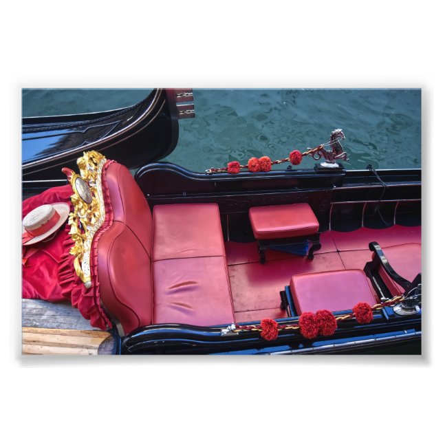 Impression Photo Gondole de luxe côtière à Venise (Devant)