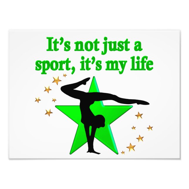IMPRESSION PHOTO GORGEOUS VERT GYMNASTICS DESIGN (Devant)