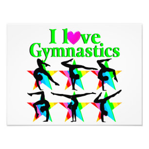 IMPRESSION PHOTO GORGEOUS VERT I LOVE GYMNASTICS DESIGN