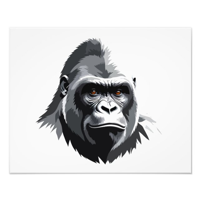 Impression Photo Gorilla Vector Graphisme Art Portrait Animal Spiri (Devant)