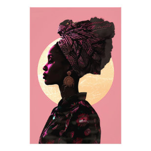 Impression Photo Grace en rose : Muse du patrimoine africain