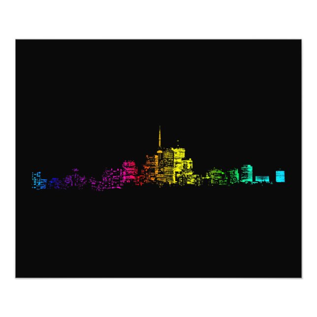 Impression Photo Gradient Skyline de Toronto (Devant)