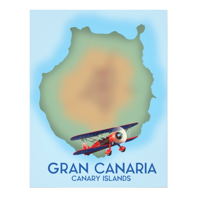 Impression Photo Gran Canaria île des Canaries, affiche de voyage a (Devant)