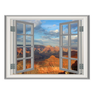 Impression Photo Grand Canyon Fake Faux Window View USA