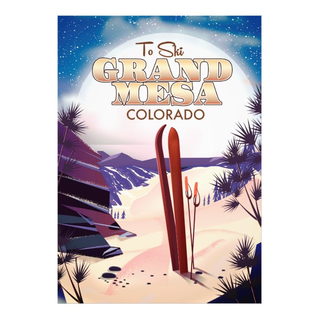 Impression Photo grand mesa, affiche de ski du Colorado. (Devant)