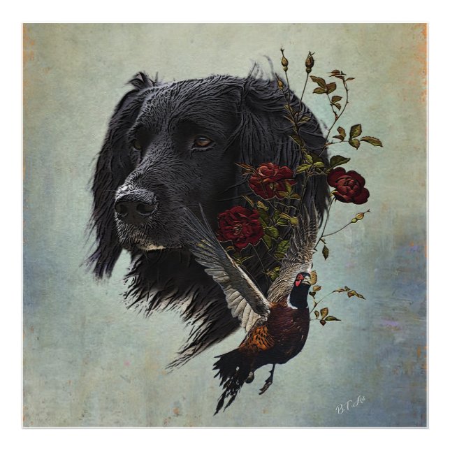 Impression Photo Grand Munsterlander avec faisan (Devant)