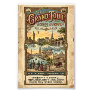Impression Photo Grand Tour Vintage à travers l'Europe Voyage Victo