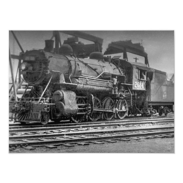 Impression Photo Grand Trunk Western Railroad Engine #2684 Vintage (Devant)