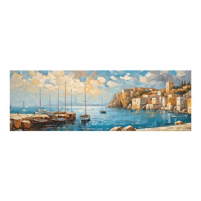 Impression Photo Grande mer Méditerranée calme Retraite côtière (Devant)