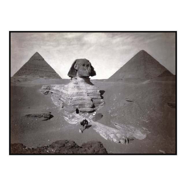 Impression Photo Great Sphinx & Gizeh Pyramides Necropolis Egypte (Devant)