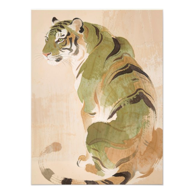 Impression Photo Green Tiger Painting (Devant)