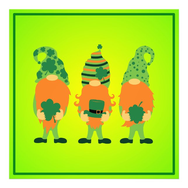 Impression Photo Grnomes de la Saint Patrick (Devant)