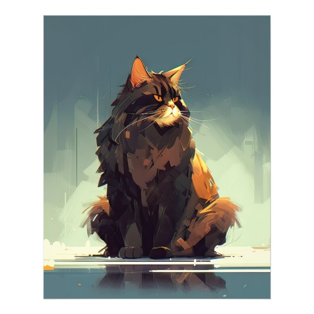 Impression Photo Gros Beutiful et Majestic Chat (Devant)