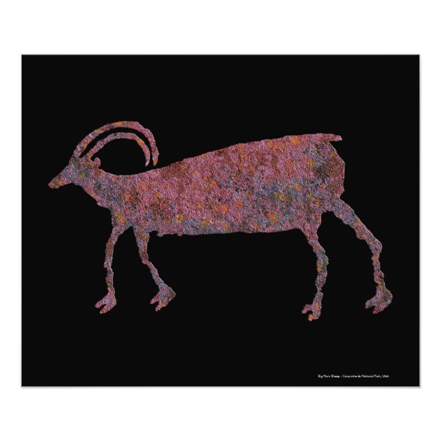 Impression Photo Gros mouton de corne Petroglyph (Devant)