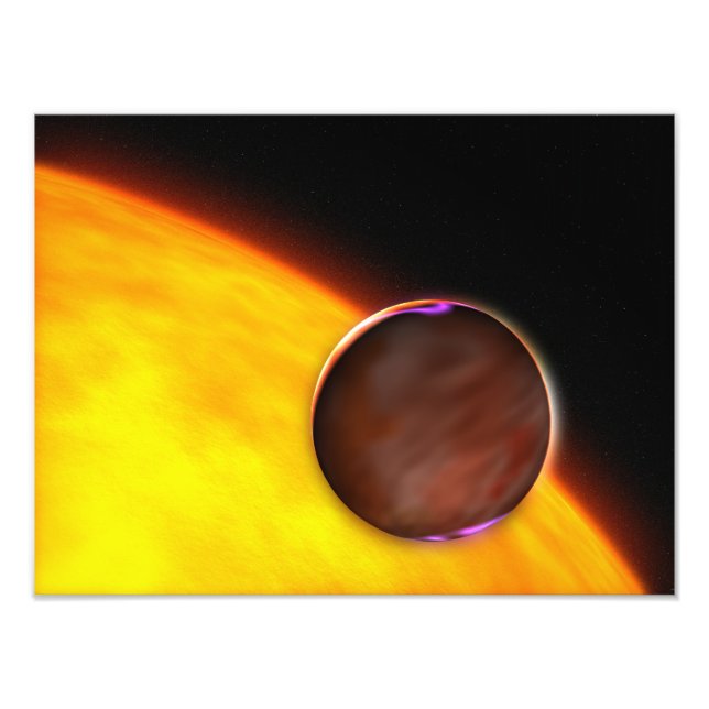 Impression Photo Gros plan d'une planète extrasolaire (Devant)