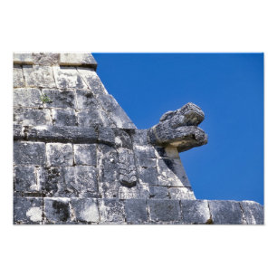 Impression Photo Gros plan sur des pierres formant un ancien Mayan