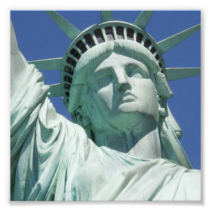 Impression Photo Gros plan sur le buste de la Statue de la Liberté