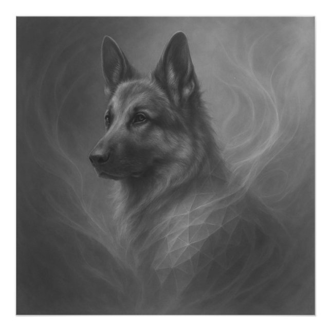 Impression Photo Guardian Spirit – German Shepherd Geometry (Devant)