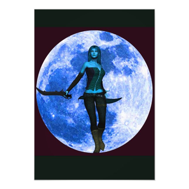 Impression Photo Guerrier de la Lune bleue (Devant)
