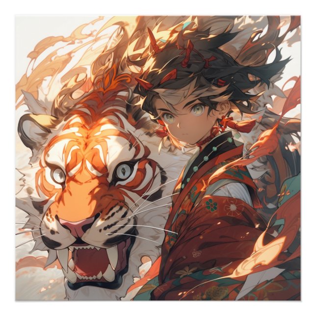 Impression Photo Guerrier tigre (Devant)