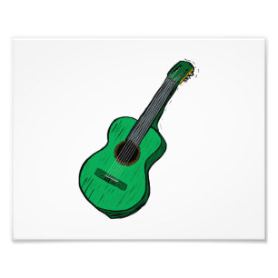 Impression Photo guitare acoustique green.png simple graphique