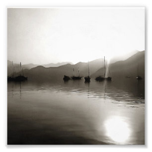 Impression Photo Gulets Ethéal En Gris Peinture De Voilier