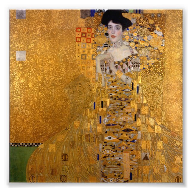 Impression Photo Gustav Klimt, Adele, Art nouveau, déco, or, peintu (Devant)