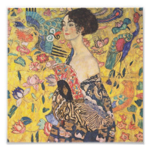 Impression Photo Gustav Klimt - Femme au éventail