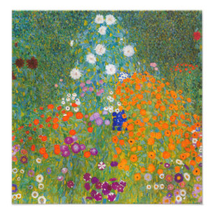 Impression Photo Gustav Klimt - Jardin de fleurs
