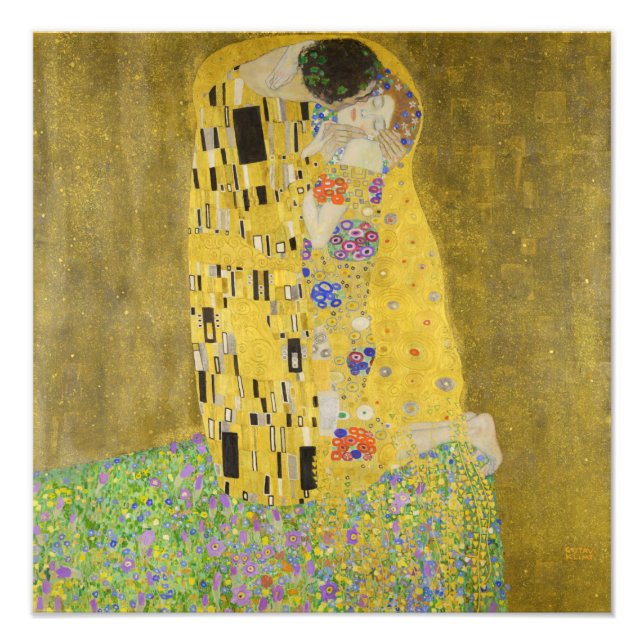 Impression Photo Gustav Klimt - Le baiser (Devant)